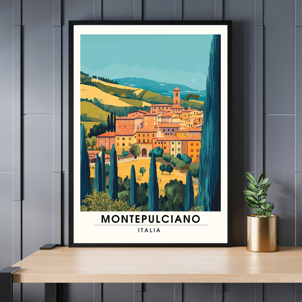 Affiche Montepulciano | Impression Montepulciano, Italie | Impression Italie