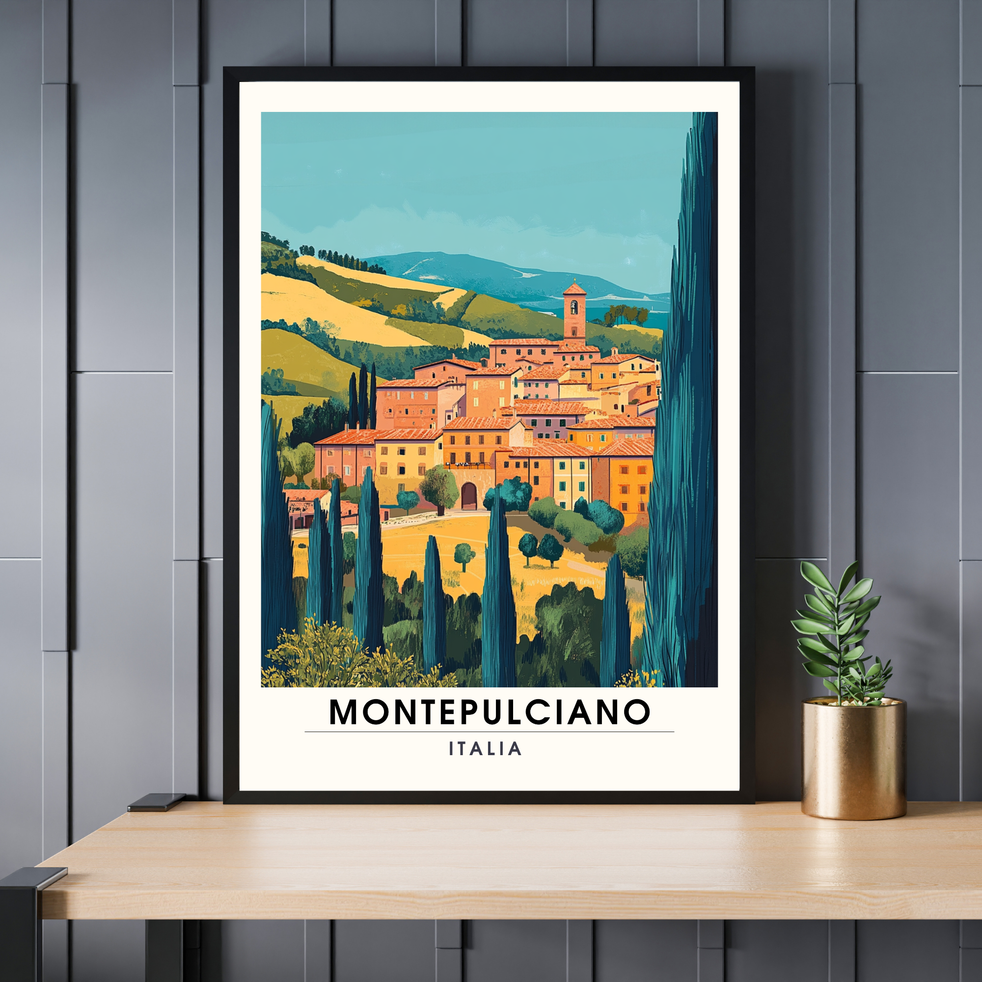 Affiche Montepulciano | Impression Montepulciano, Italie | Impression Italie