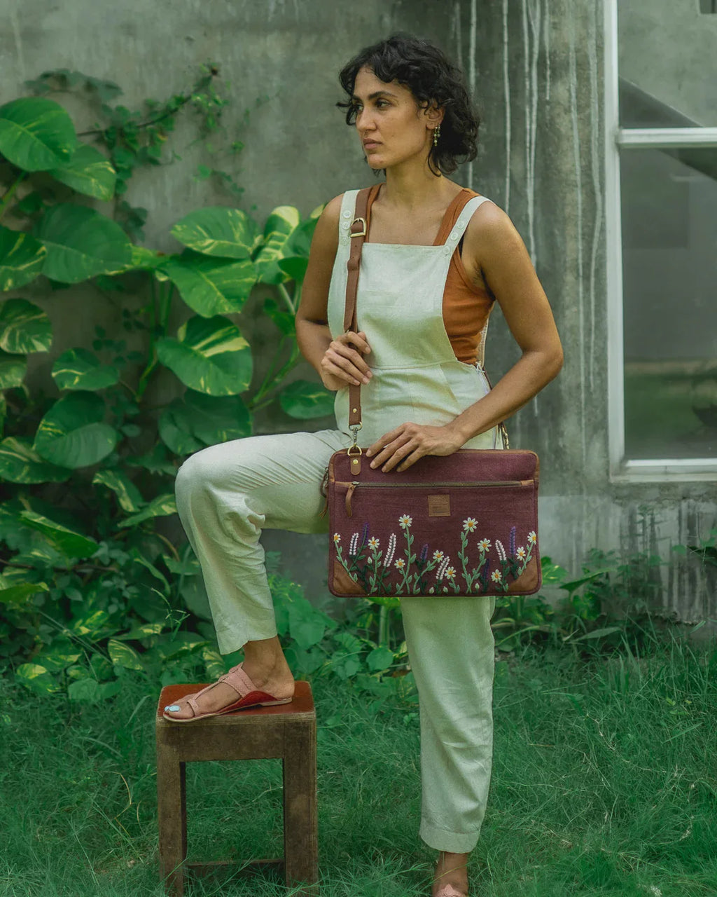 Kalaa | Hand-Embroidered Laptop Sleeve | Dhaaga Life x The Burlap People