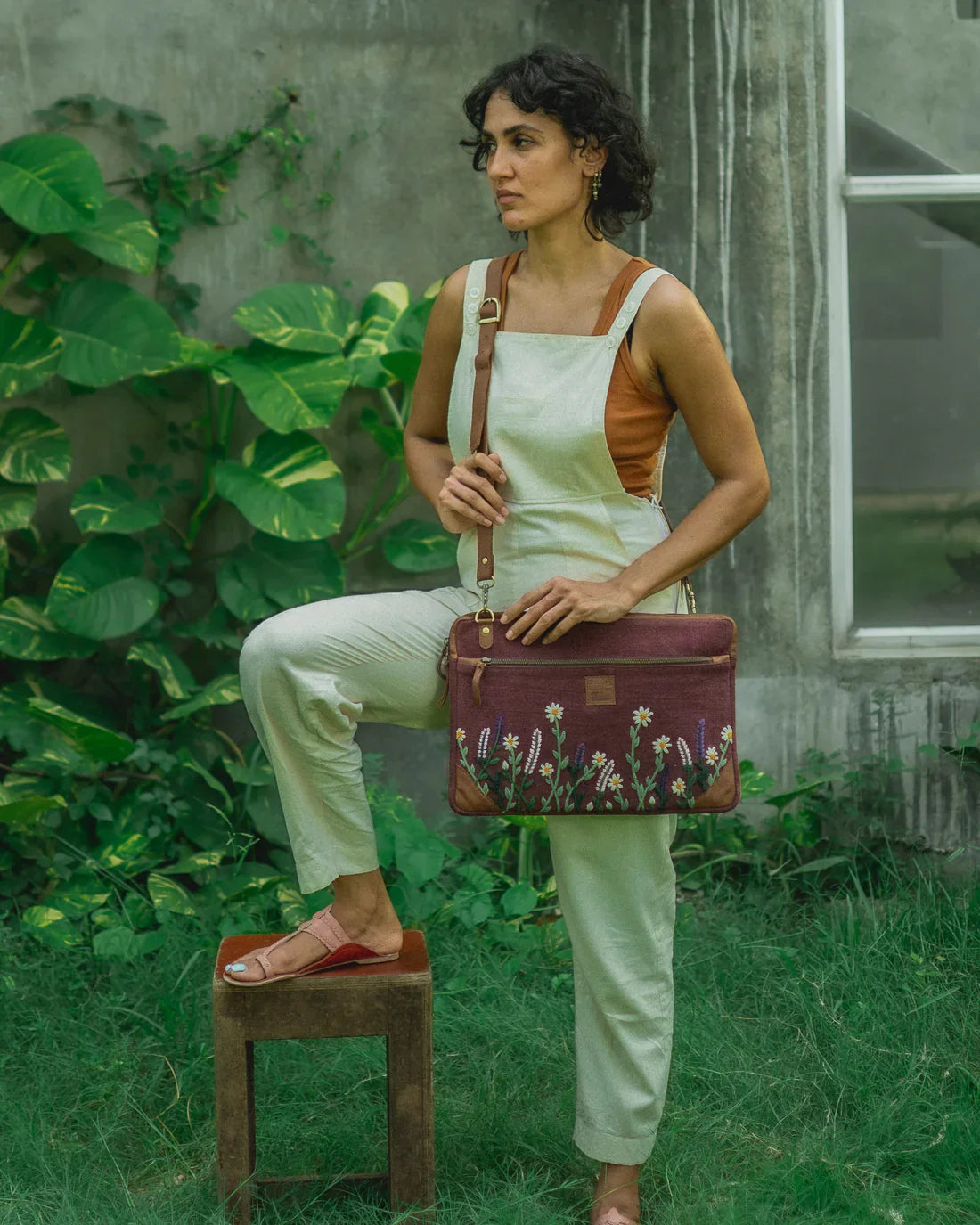 Kalaa | Hand-Embroidered Laptop Sleeve | Dhaaga Life x The Burlap People
