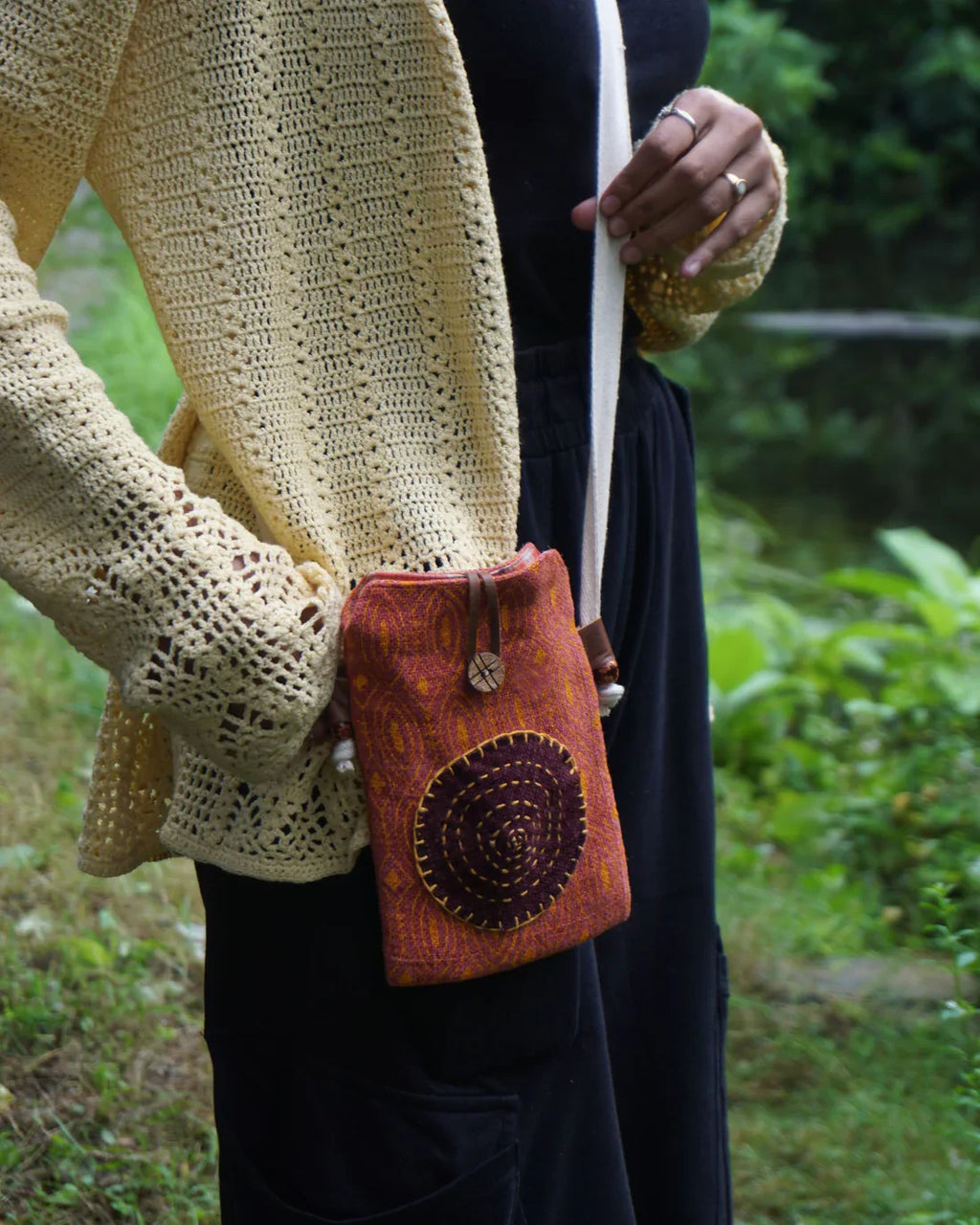 Kalaa | Upcycled Mobile Sling | Handmade by Women Artisans