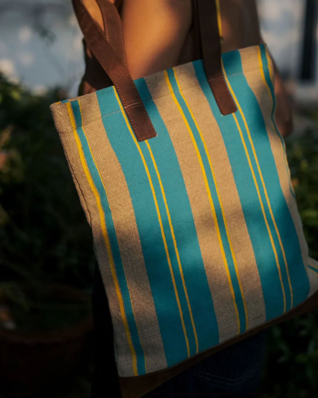 Kalaa Bajaar Book Bag | Handcrafted Jute Book Bag | Natural Dyes Indian Artisan