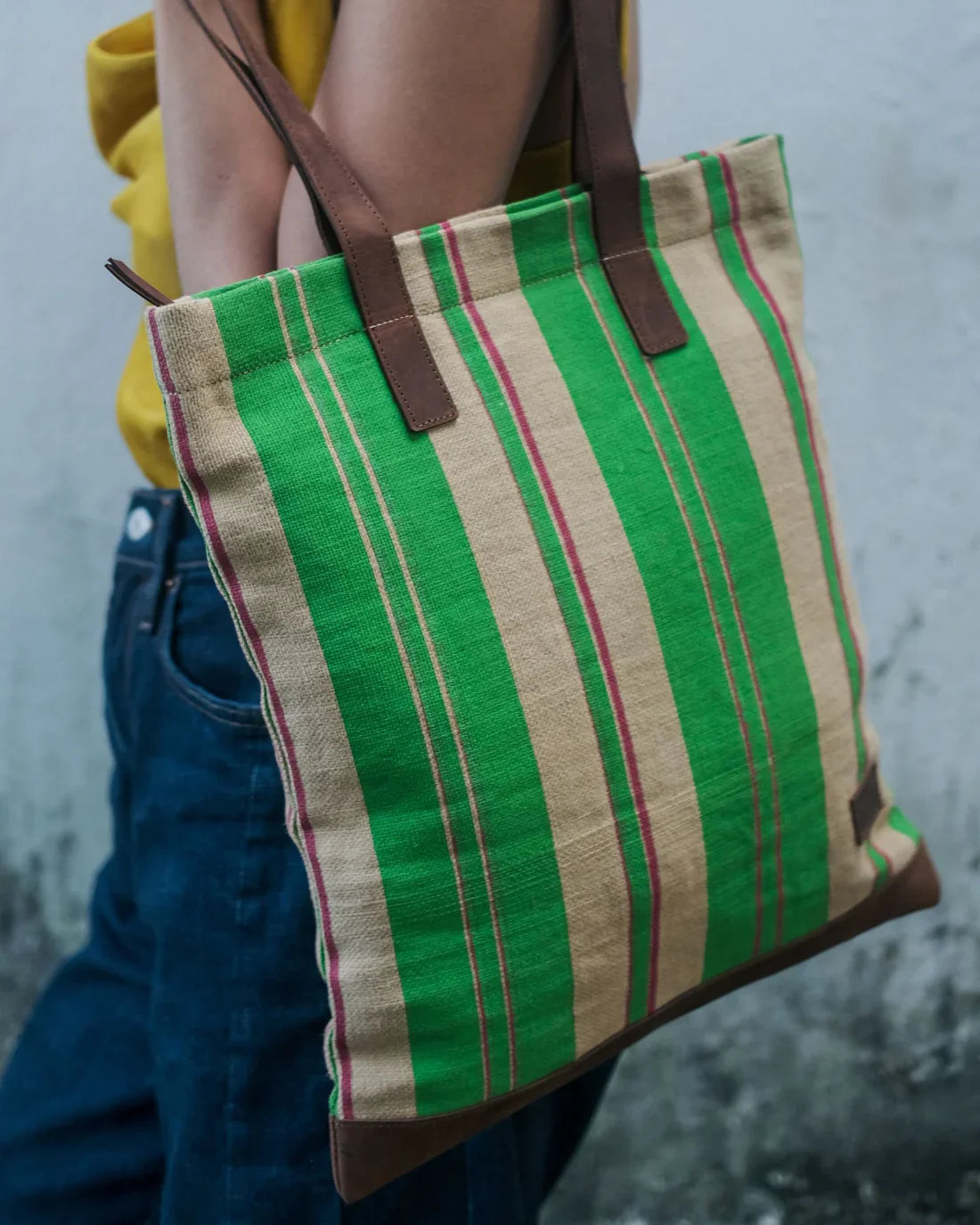 Kalaa Bajaar Book Bag | Handcrafted Jute Book Bag | Natural Dyes Indian Artisan