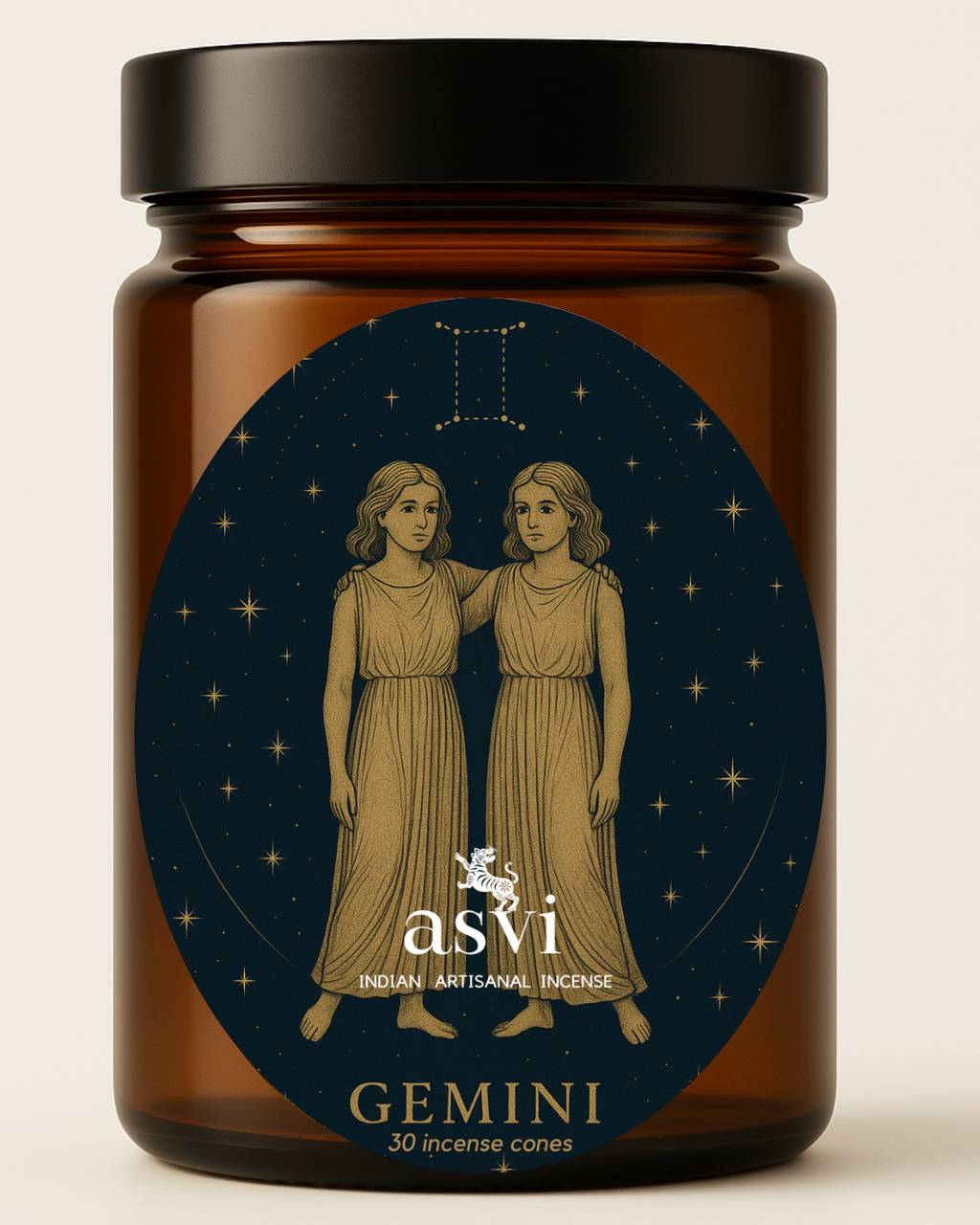 Ayurvedic Zodiac Incense | Gemini Sun Sign (Handmade Cones)