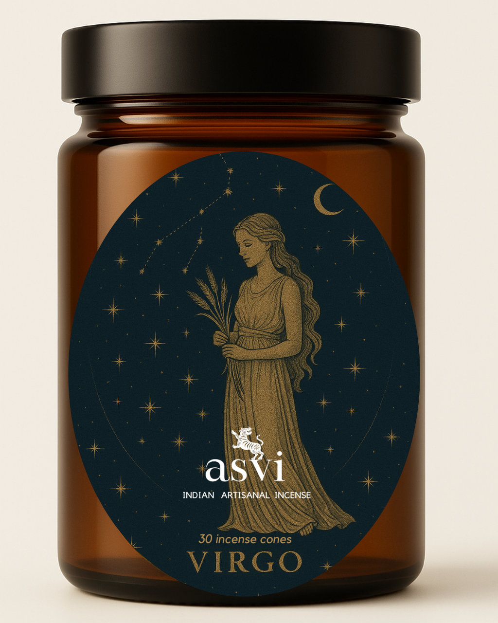 Ayurvedic Zodiac Incense | Virgo Sun Sign (Handmade Cones)