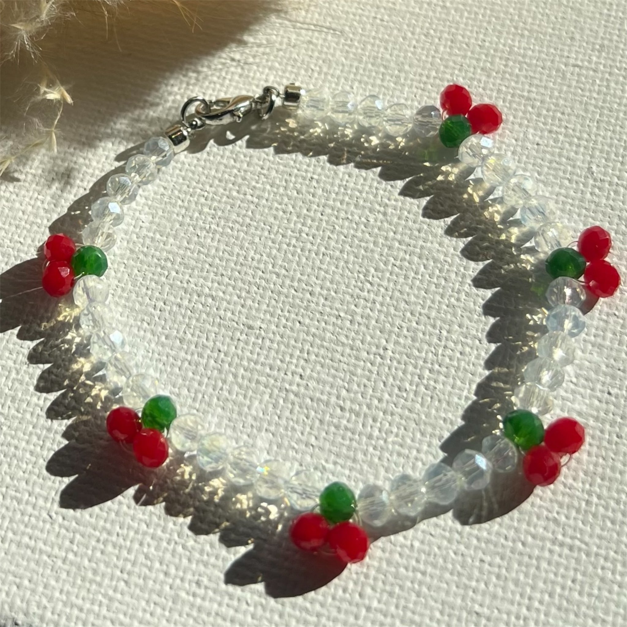 Cherry Blossom Beaded Bracelet