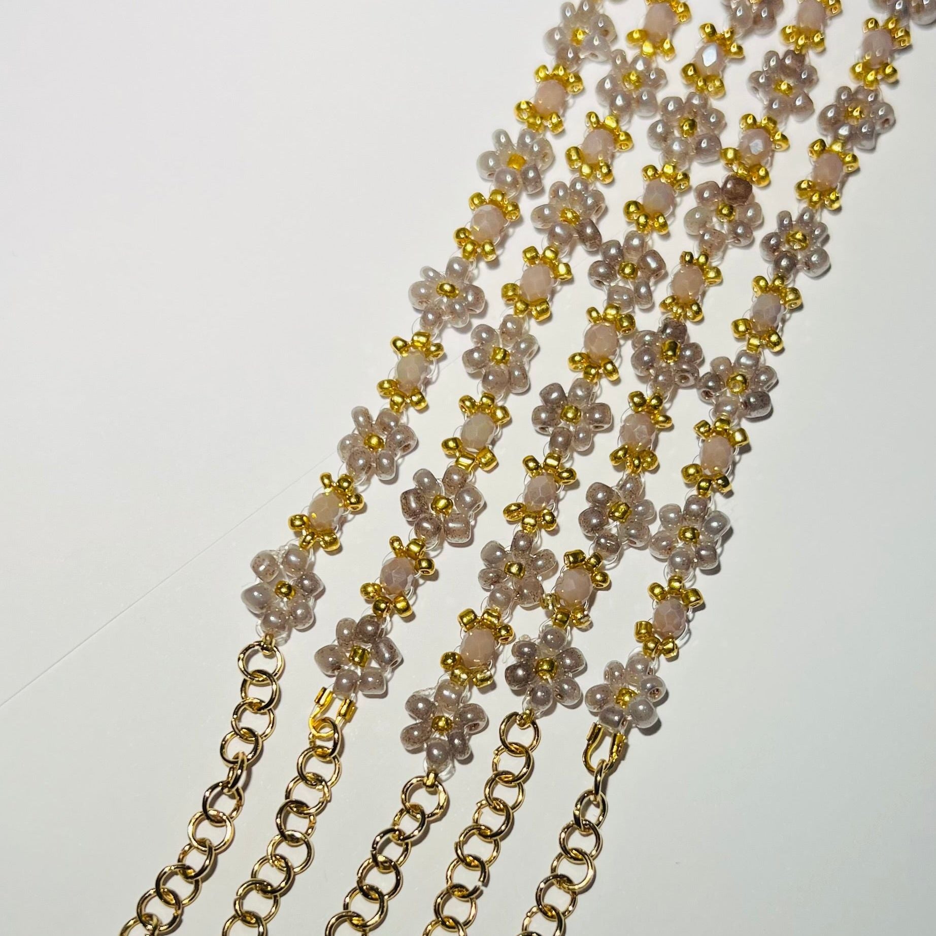 Light Brown Elegance Beaded Bracelet