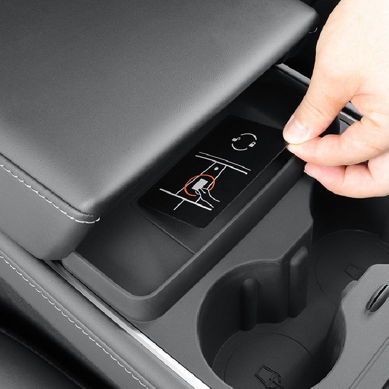 Koppholder med dock/oppbevaring for Model 3 2021-2023/Model Y 2021-2024