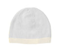 Baby knitted beanie baby blue off white