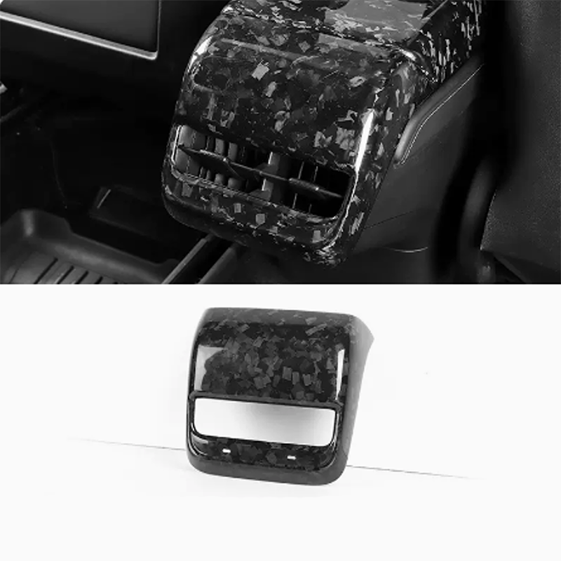 Ekte karbonfiber - Deksel til bakre ventilasjon for Model 3 2020-2023/Model Y 2021-2024
