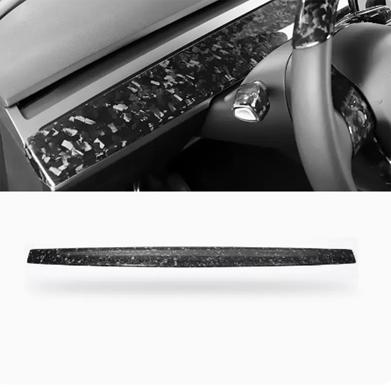 Ekte karbonfiber - Deksel til dashbord for Model 3 2021-2023/Model Y 2021-2024