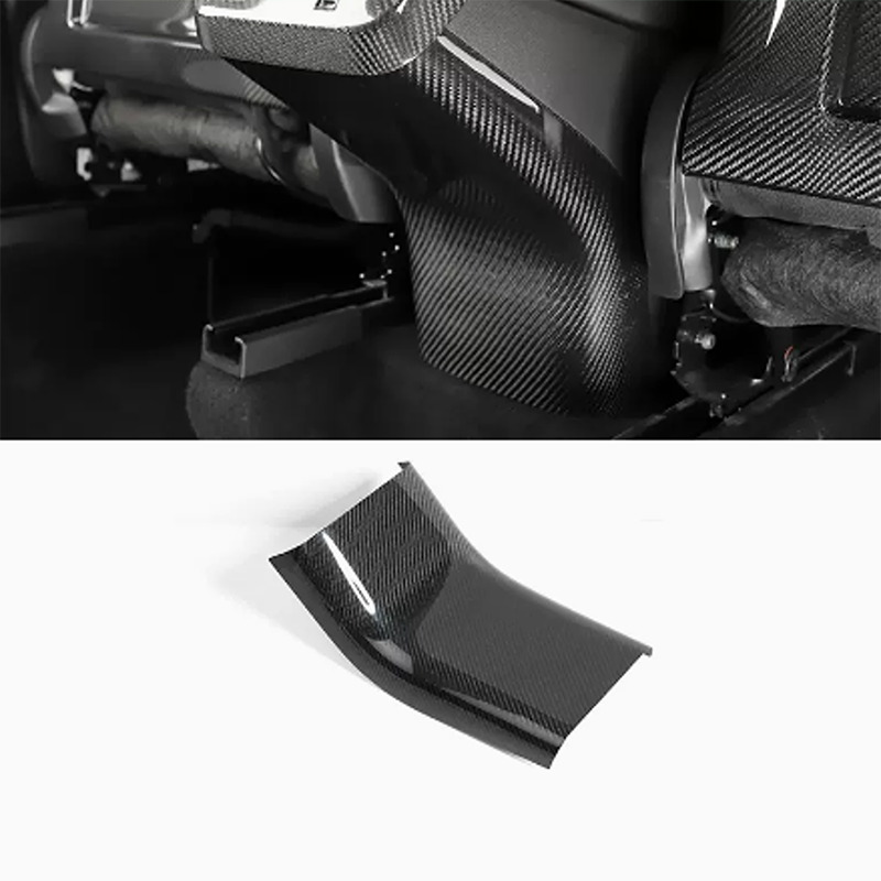 Ekte karbonfiber - Deksel til midtkonsoll bakside for Model 3 2020-2023/Model Y 2021-2024