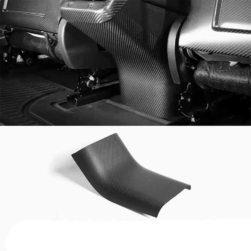 Ekte karbonfiber - Deksel til midtkonsoll bakside for Model 3 2020-2023/Model Y 2021-2024