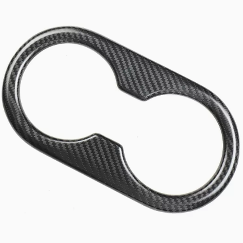 Ekte karbonfiber - Deksler til koppholder bak for Model 3 2020-2023/Model Y 2021-2024