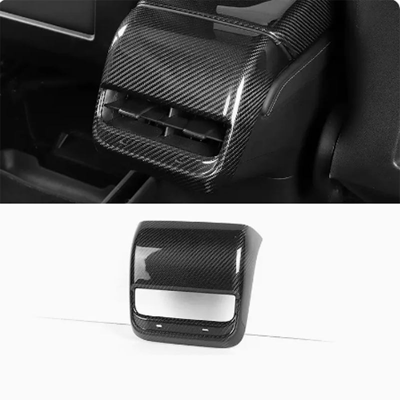 Ekte karbonfiber - Deksel til bakre ventilasjon for Model 3 2020-2023/Model Y 2021-2024