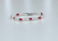 Elegant Red & Clear Beaded Bracelet