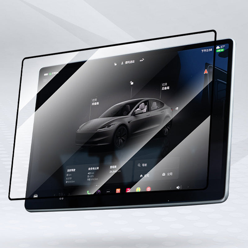 Temai Skjermbeskytter m/monteringsbrakett 2 stk for Model 3 2024+/Model Y 2025 med 15,4" skjerm