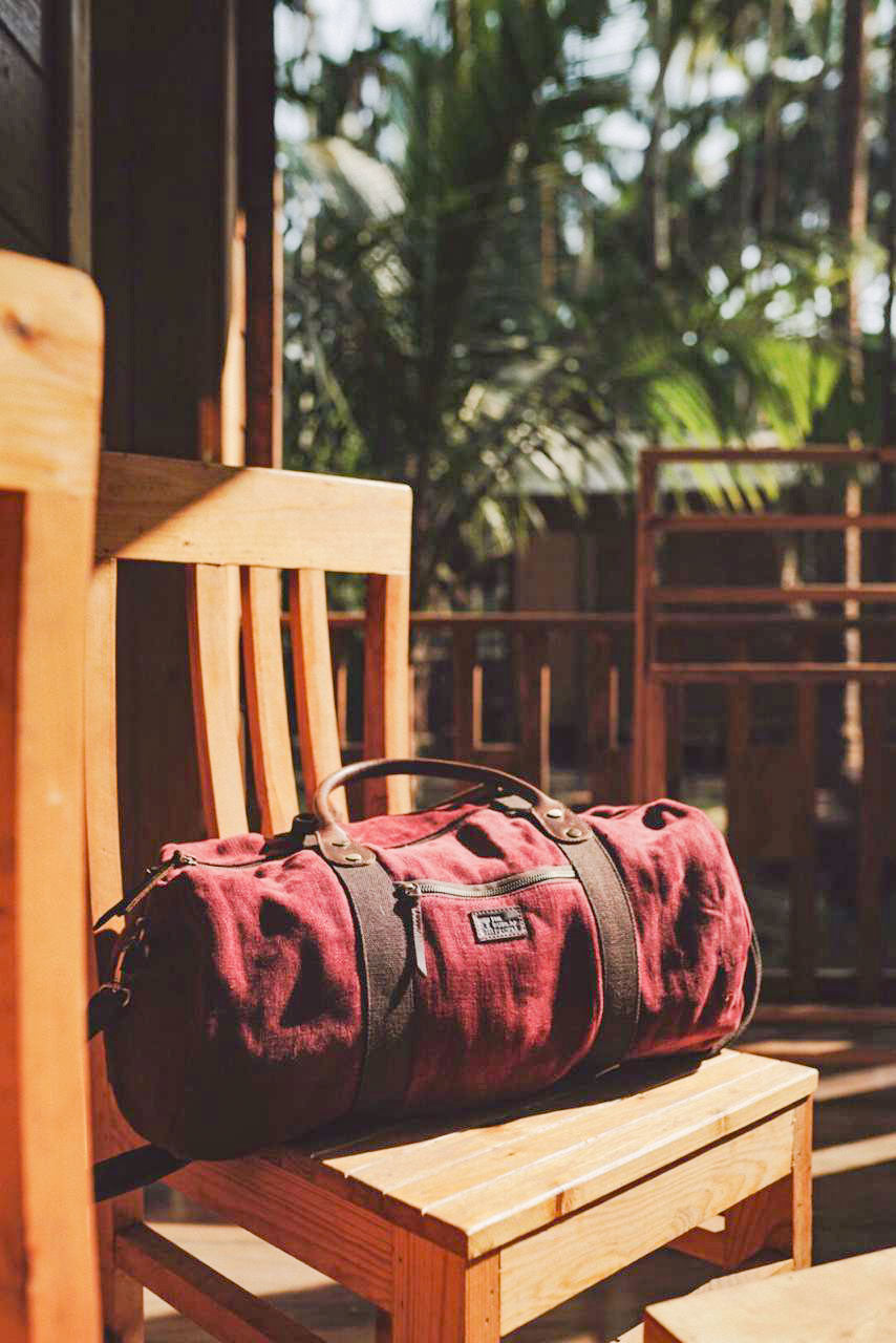 The Original Duffel Bag | Handcrafted Burlap Travel Bag