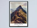Crib Goch Snowdonia Mountain Print: Earth Tone Wales Wall Art