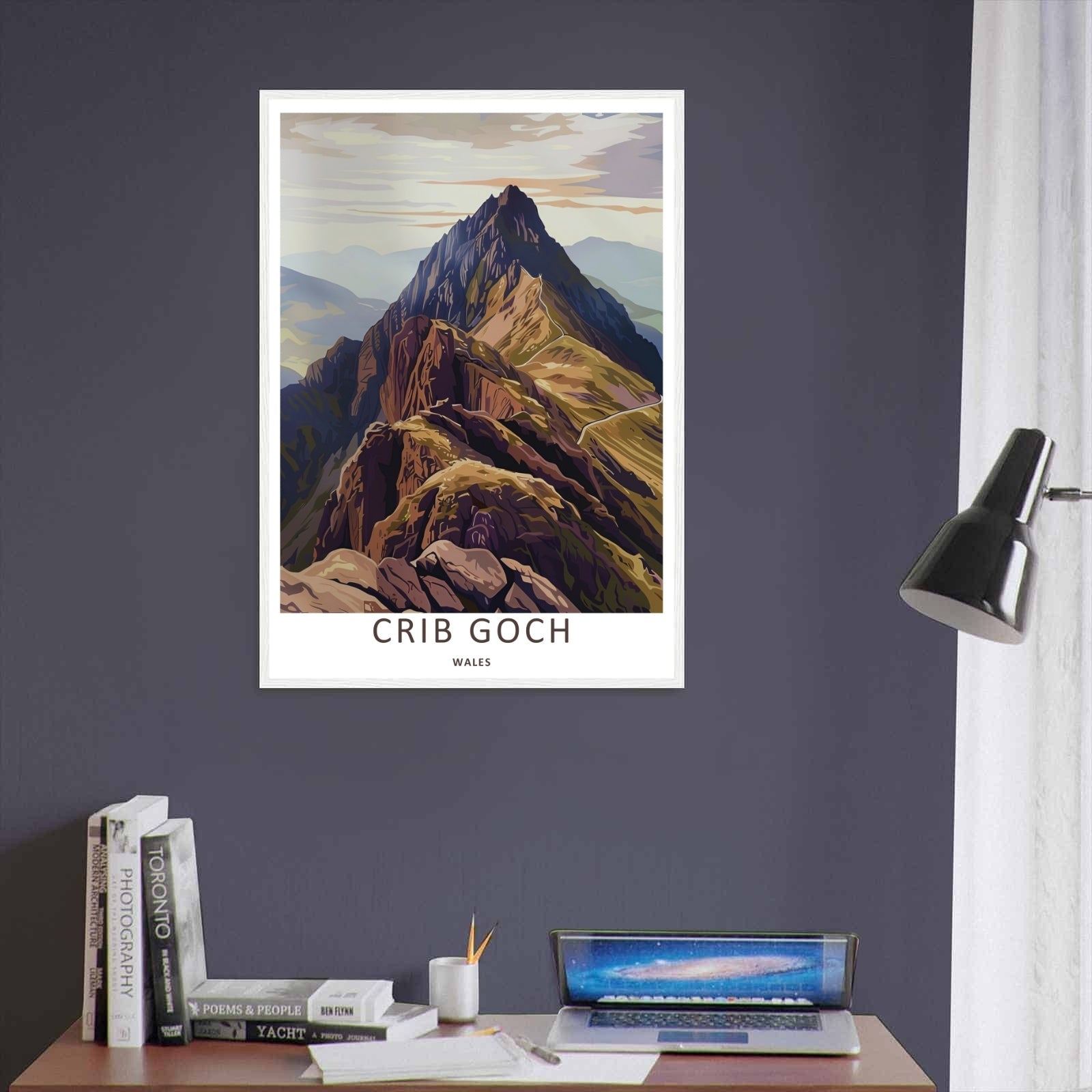 Crib Goch Snowdonia Mountain Print: Earth Tone Wales Wall Art