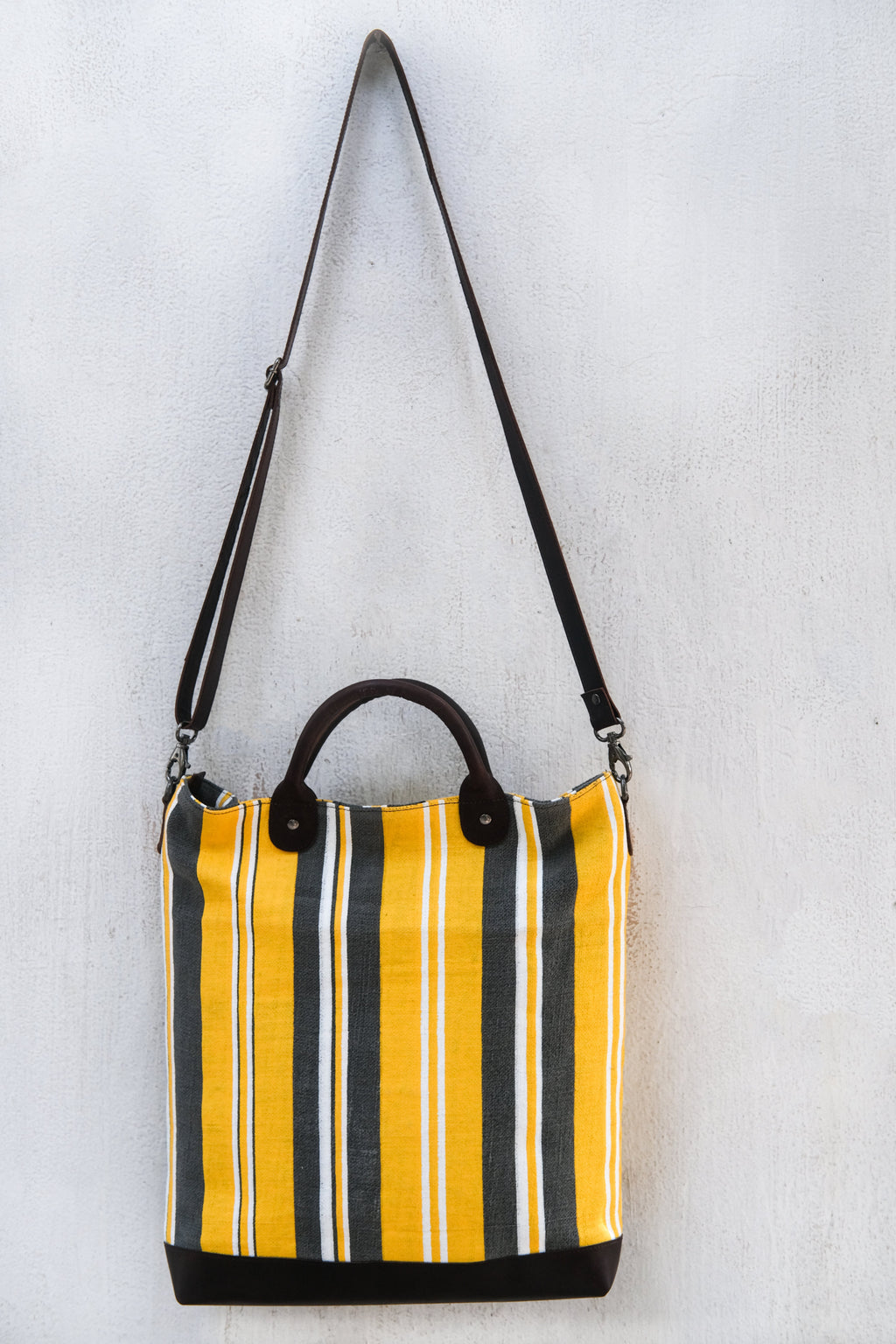 Kalaa Striped Forager | Handstitched Striped Jute Tote Bag | Indian Artisan