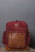 Custom Awkward Cousin Backpack | One-of-a-Kind Upcycled Leather & Jute