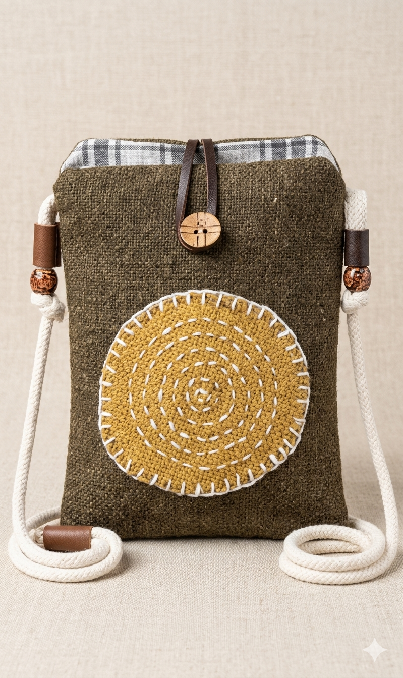 Kalaa | Upcycled Mobile Sling | Handmade by Women Artisans