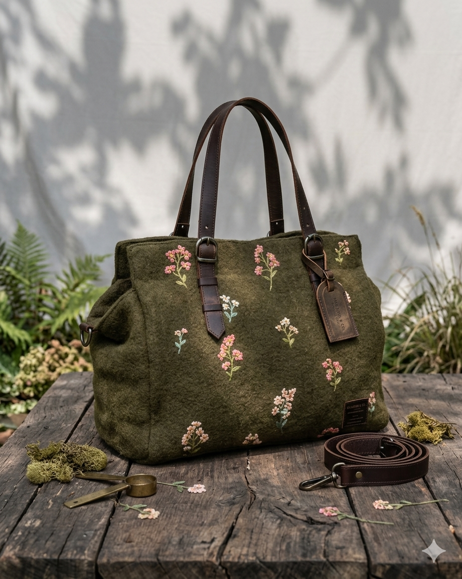 Kalaa | Hand-Embroidered Boyfriend Bag | Dhaaga Life x The Burlap People