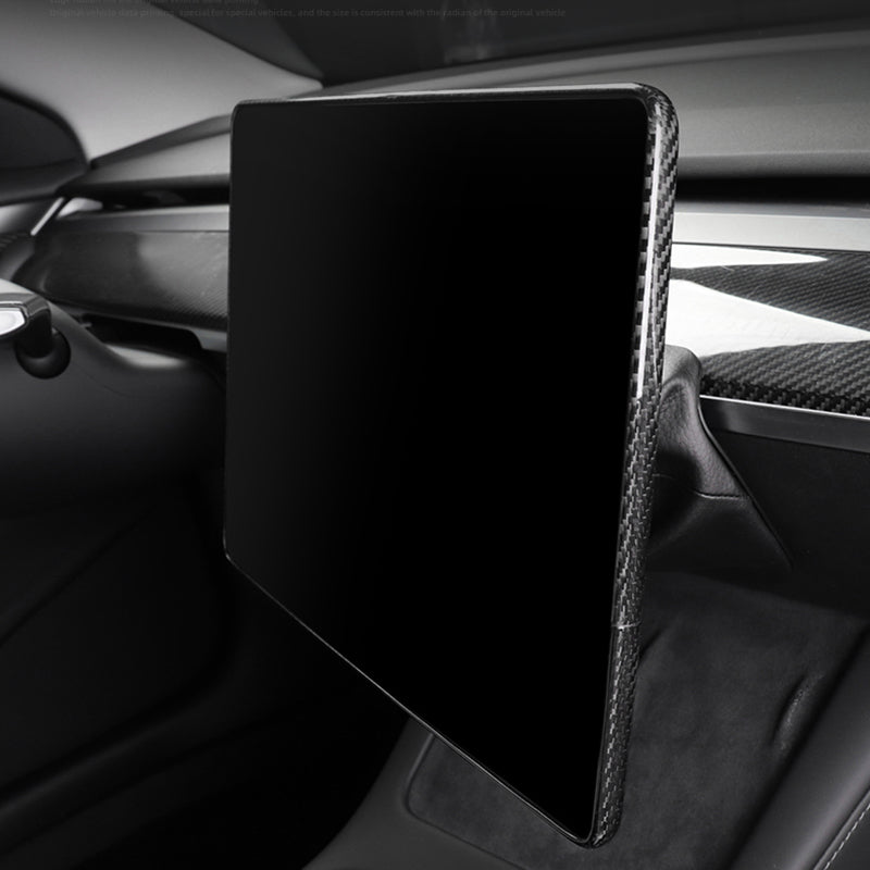 Ekte karbonfiber - Deksel til bakside av skjerm for Model 3 2020-2023/Model Y 2021-2024