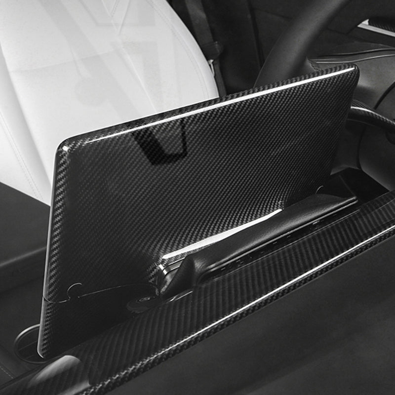 Ekte karbonfiber - Deksel til bakside av skjerm for Model 3 2020-2023/Model Y 2021-2024