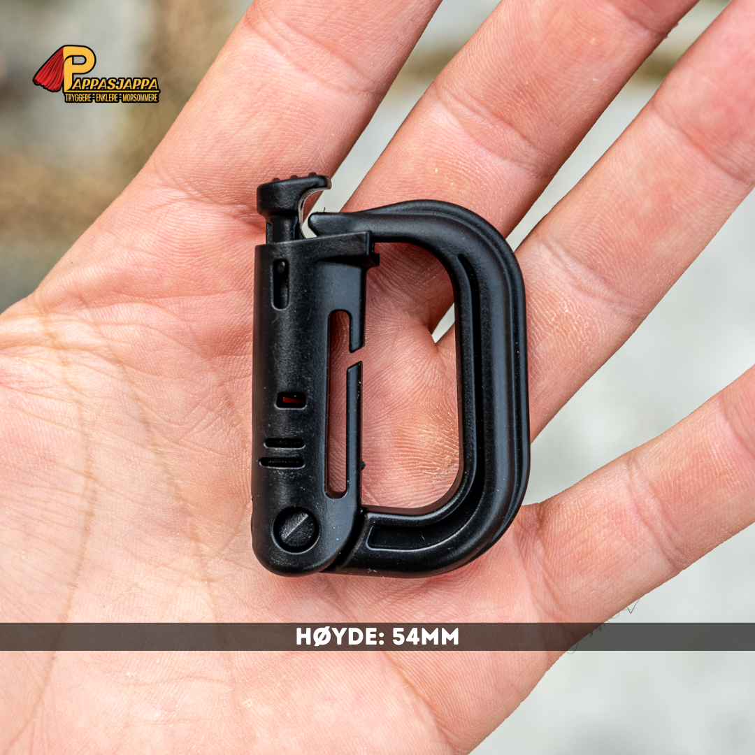 Karabinkrok | Taktisk | PVC Plast | 3pk
