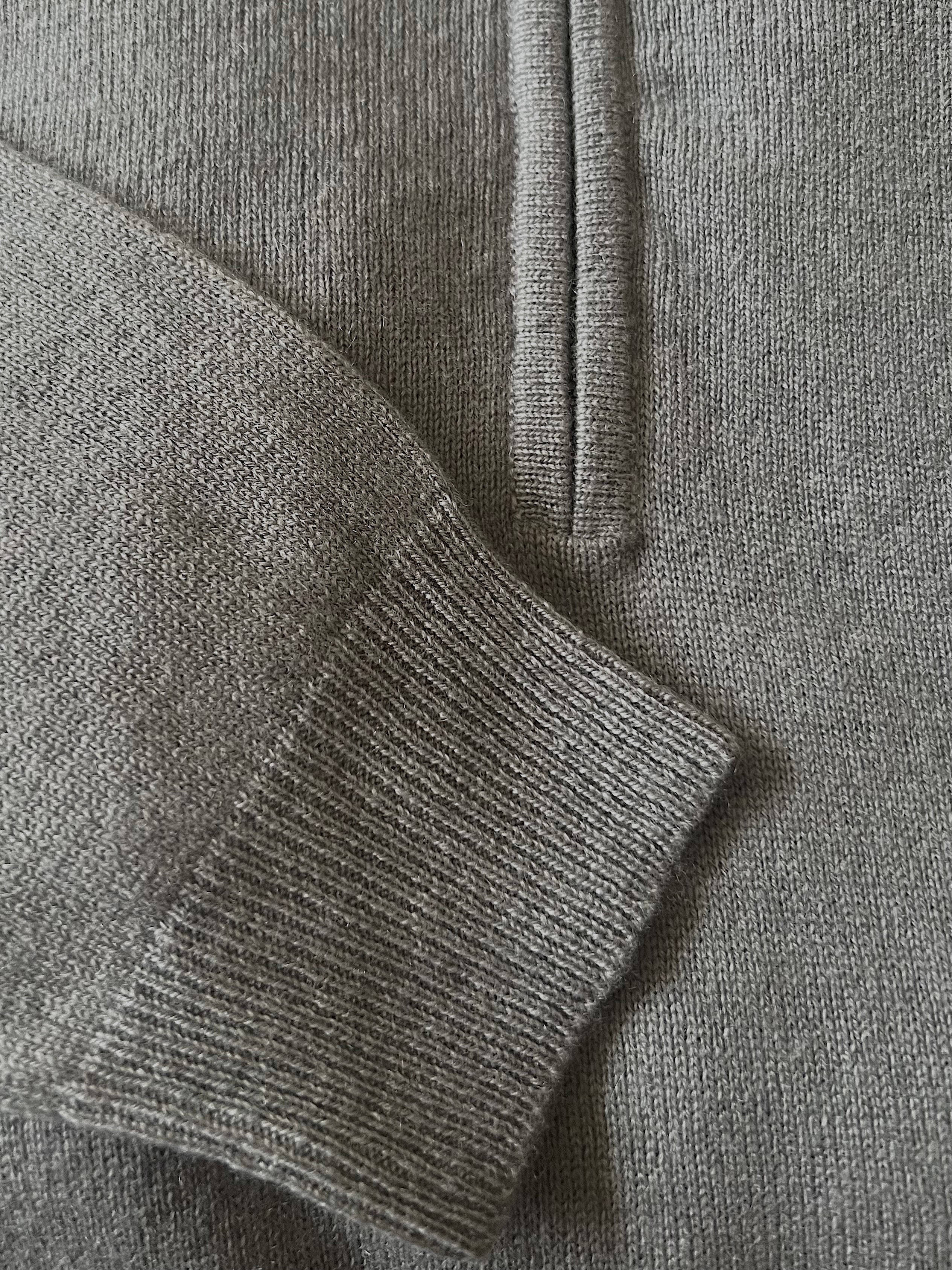Men´s cashmere half zip front sweater navy