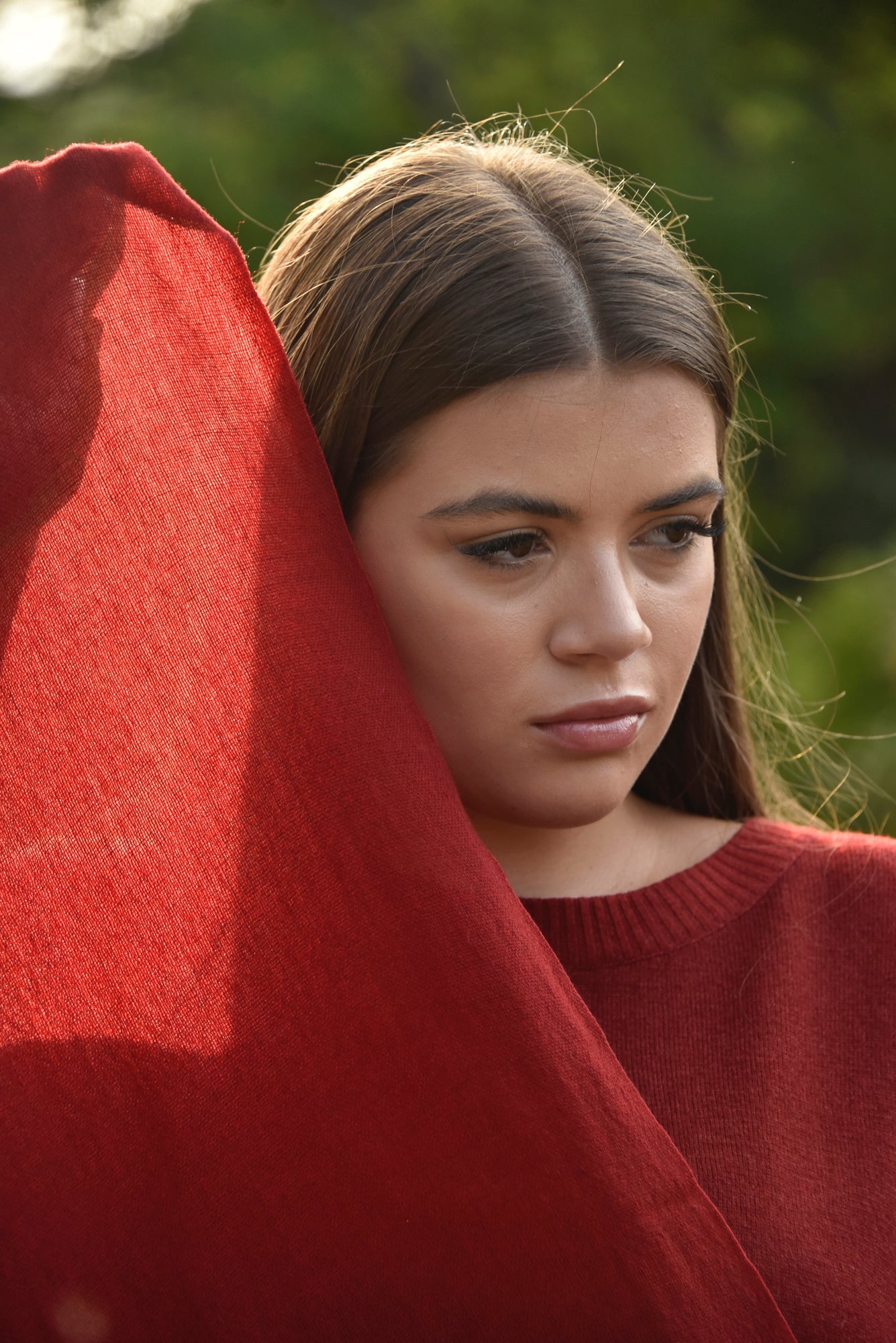 The Havana scarf winter red