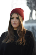 Cashmere beanie winter red