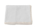 Baby blanket baby blue off white rib