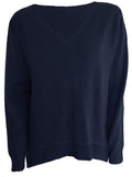 Cashmere soft V neck black