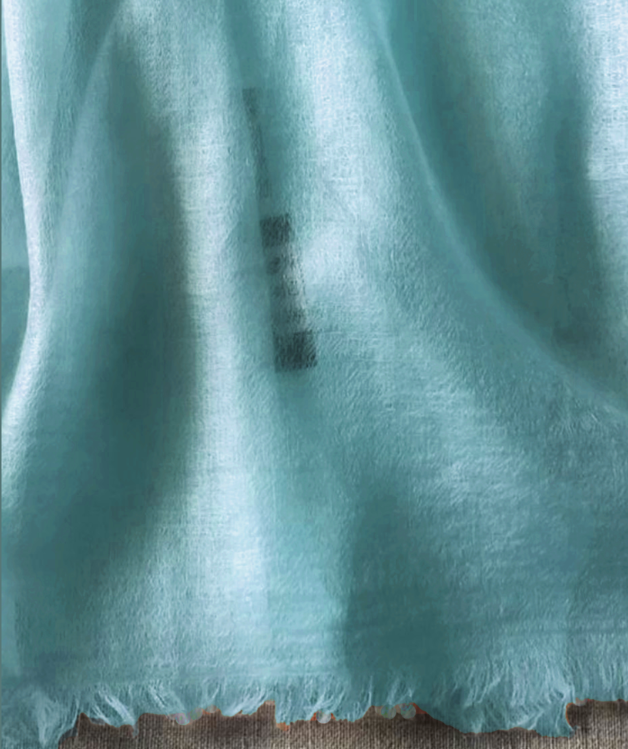 Resort wear shawl 100% Cashmere turquoise blue