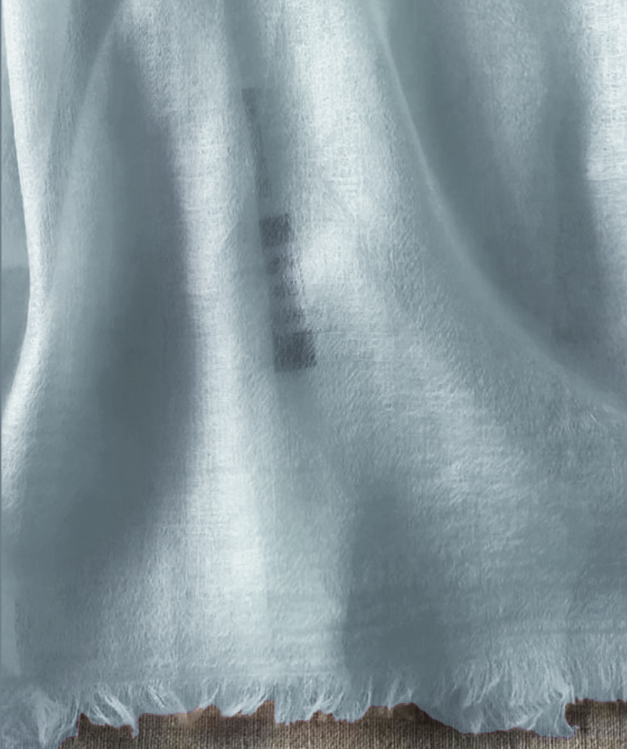 Resort wear shawl 100% Cashmere pearl grey