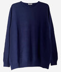 Men´s cashmere crew neck sweater jeans blue