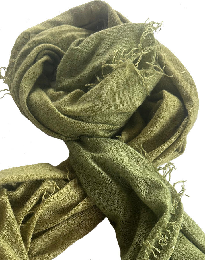 Cashmere scarf with fringes navy