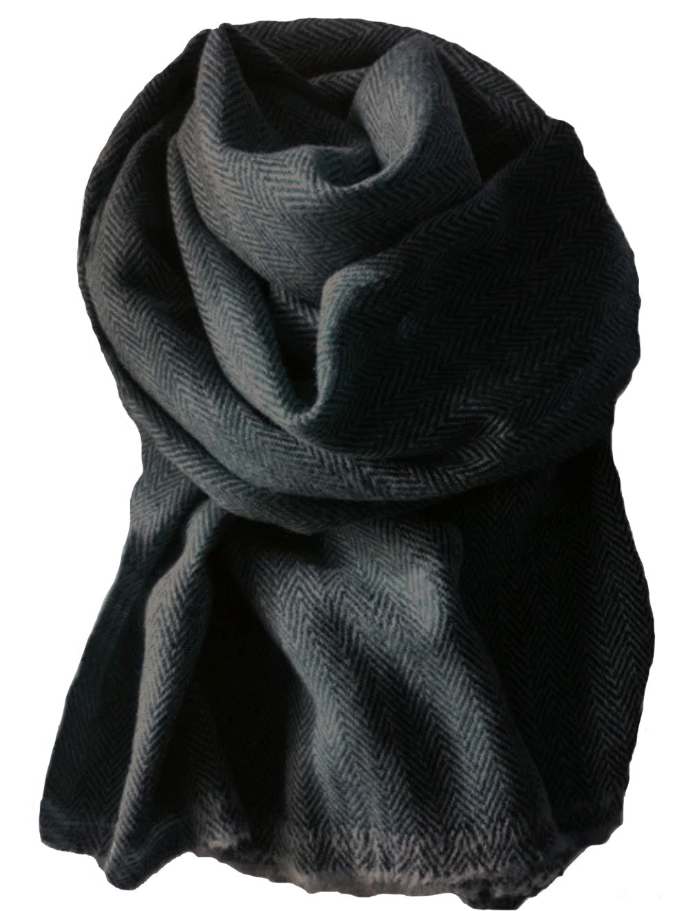 Herringbone scarf with short fringe camel