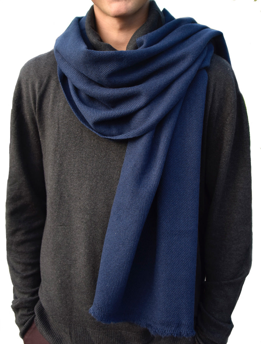 Havana scarf 2 ply jeans blue
