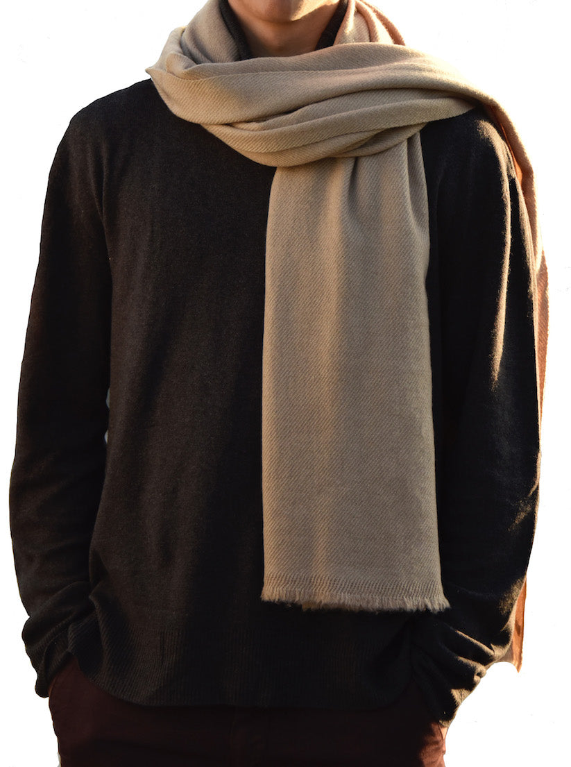 The Havana scarf 2 ply camel