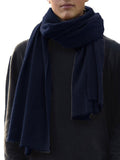 Cashmere scarf navy