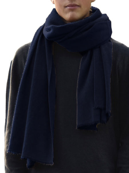 Cashmere scarf navy