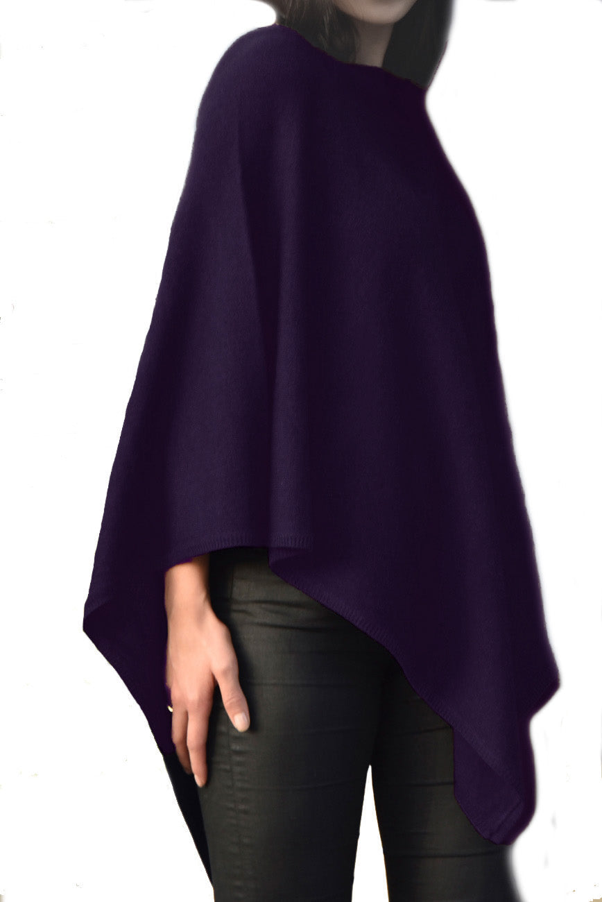 Cashmere classic poncho jeans blue