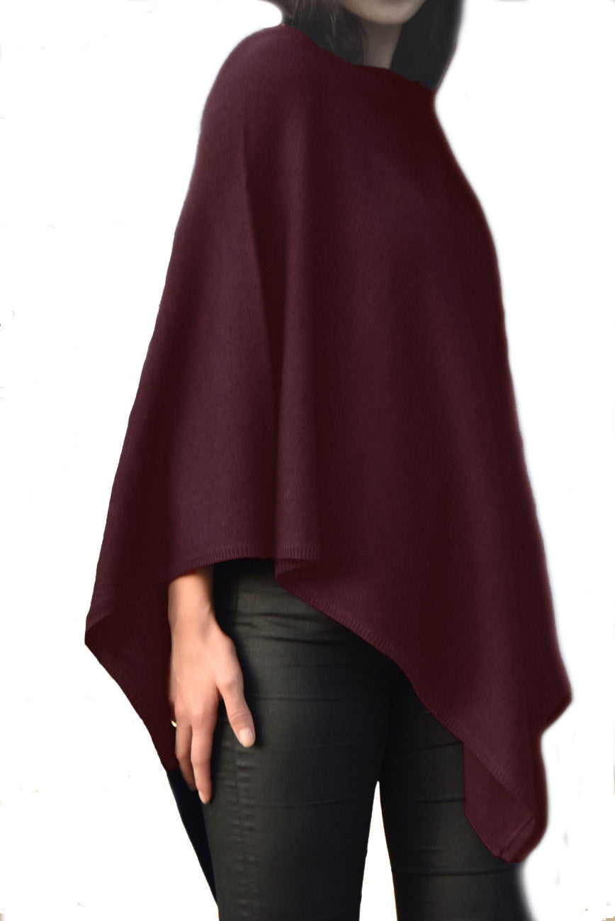 Cashmere classic poncho jeans blue