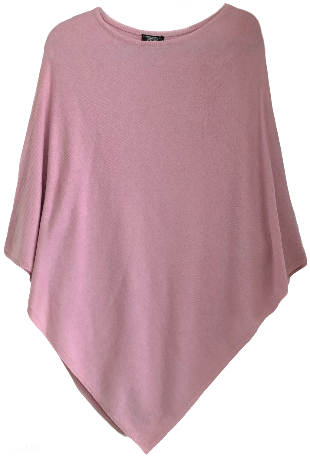 Cashmere classic poncho light pink