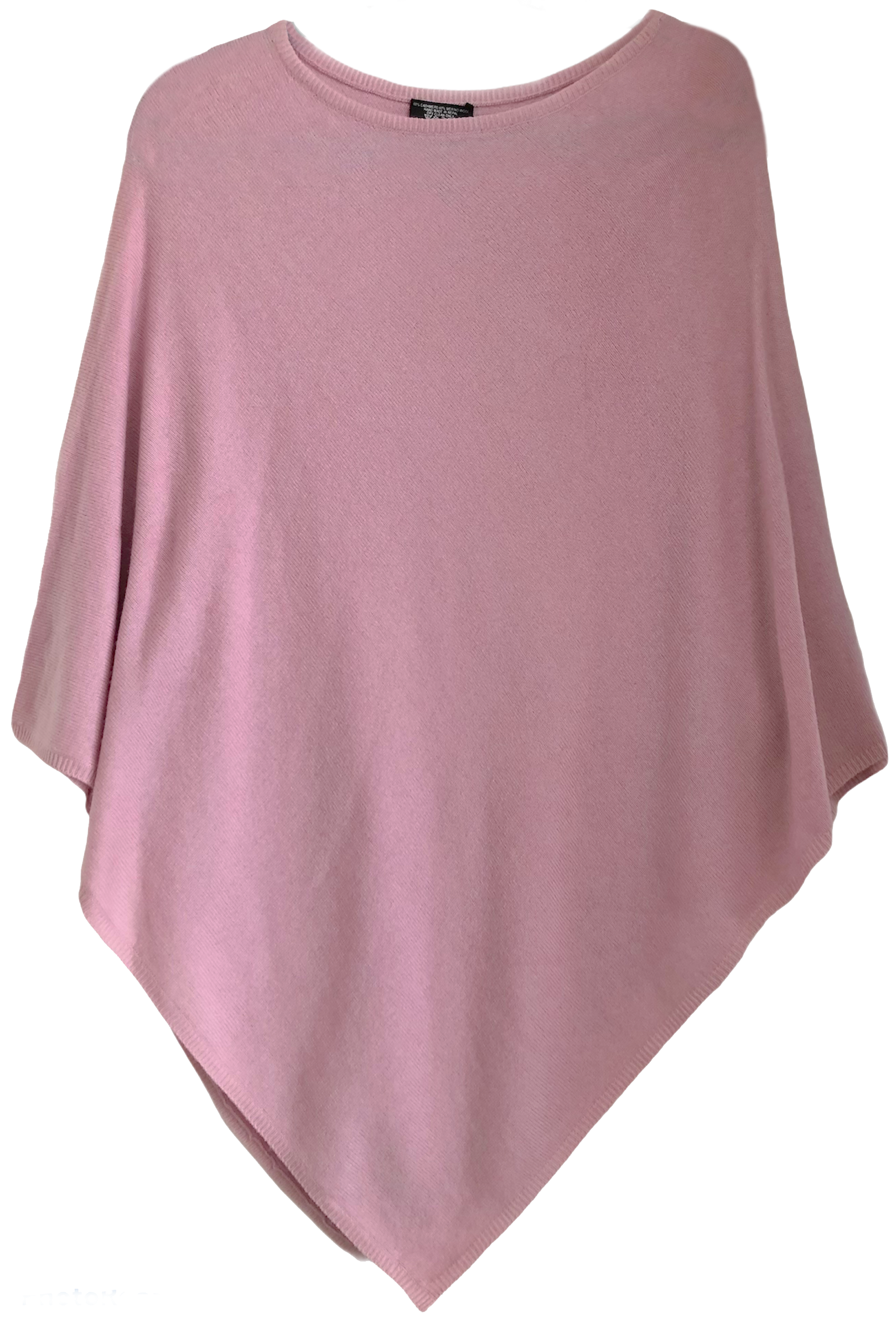 Cashmere classic poncho light pink