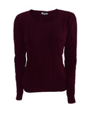 Cashmere cable sweater bordeaux